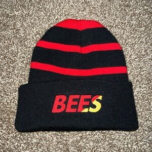 Brecksville Bees Vintage OG Legendary Red Black Yellow Rare Beanie Hat